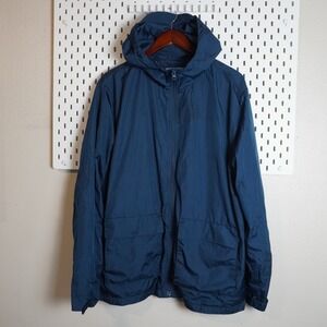 GAP Navy Blue Hooded Water Resistant Lightweight Jacket Size L